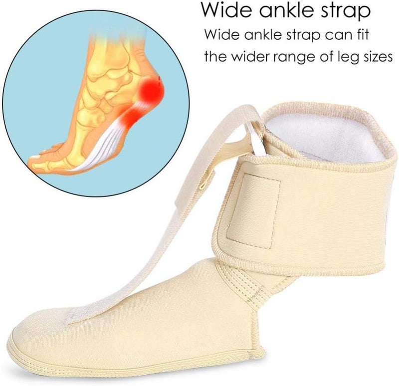 woobles Plantar Fasciitis Night Splints Drop Foot Brace with Adjustable Strap Support Ankle Stabilizer Orthosis for Feet Drop Corrector Achilles Support(S) - Image 1